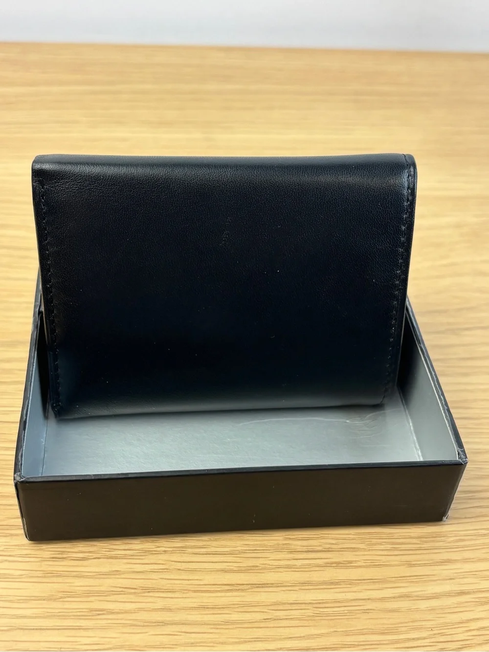 Geoffrey Beene Men's Black Trifold Soft Leather Wallet NEW!